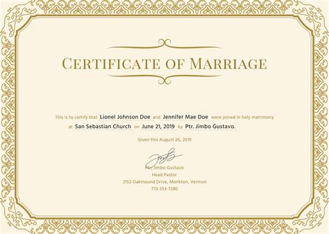 free printable editable marriage certificates.